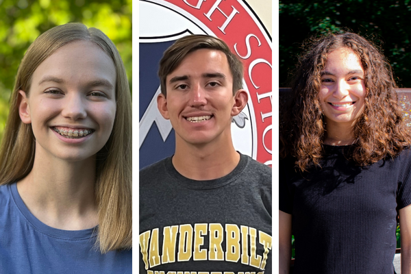  Photos of three seniors who are National Merit semifinalists 